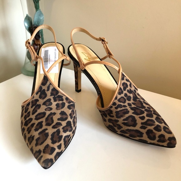 Zizi Leather Animal Print Pointy Toe Shoes - Picture 5 of 6